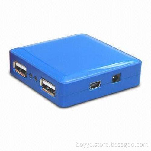 4-port USB Hub, Supports Plug-and-play Function, Transfers Data by USB Cable